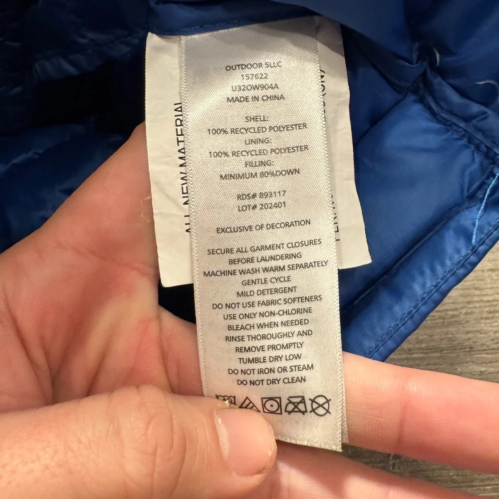 Eddie Bauer Vest Kids M 10/12 Blue Down‎ 650 Fill Puffer Winter Fall Gorpcore